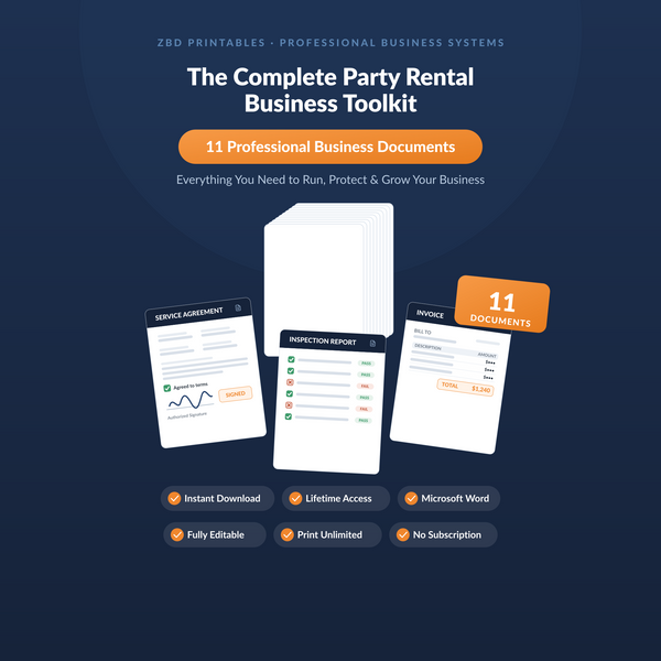 Party Rentals Business Starter Kit