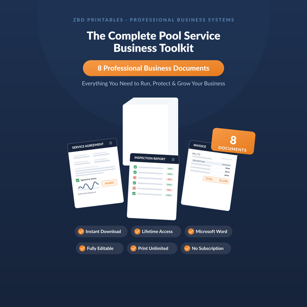 Pool Service Professional Agreement Kit