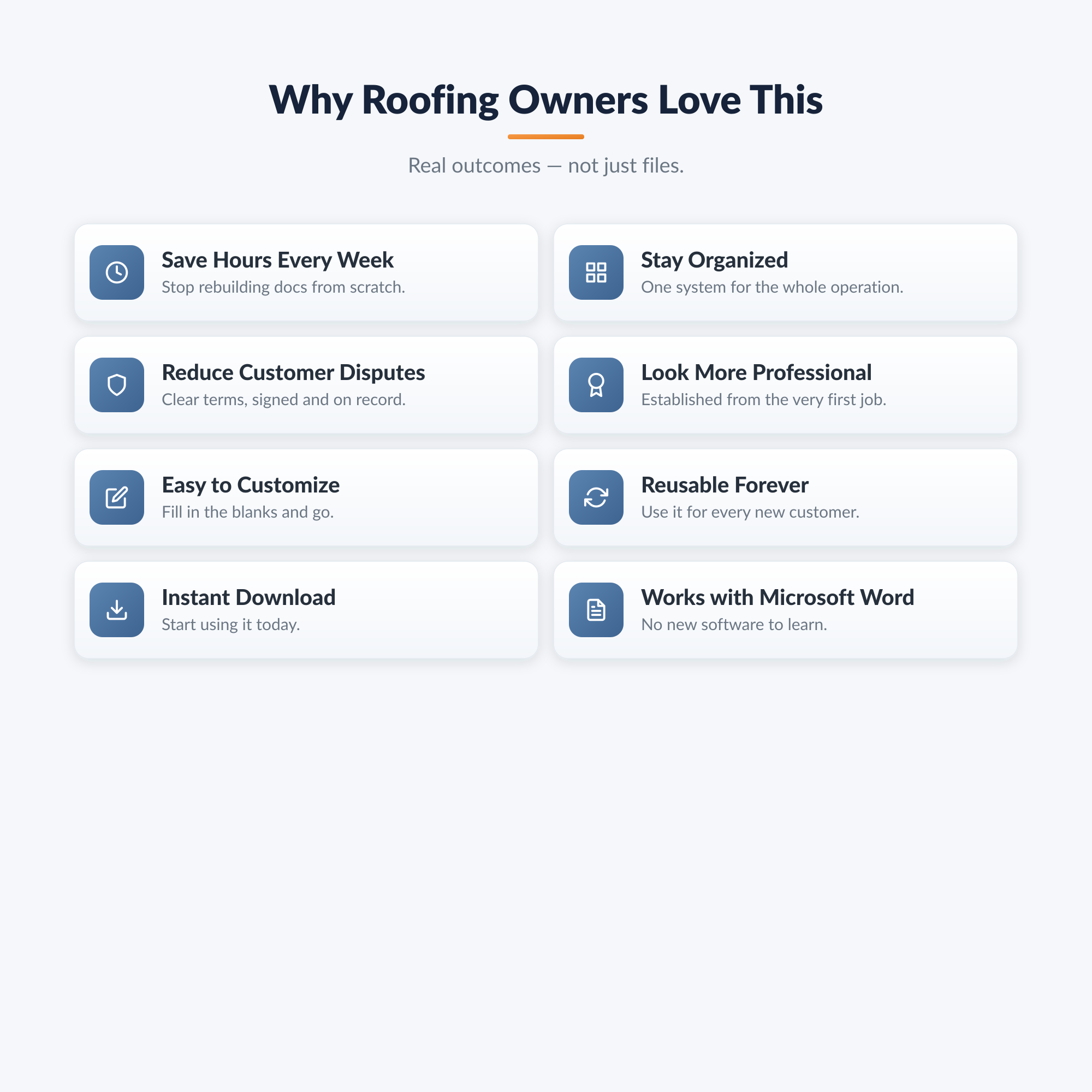 Roofing Professional Agreement Kit