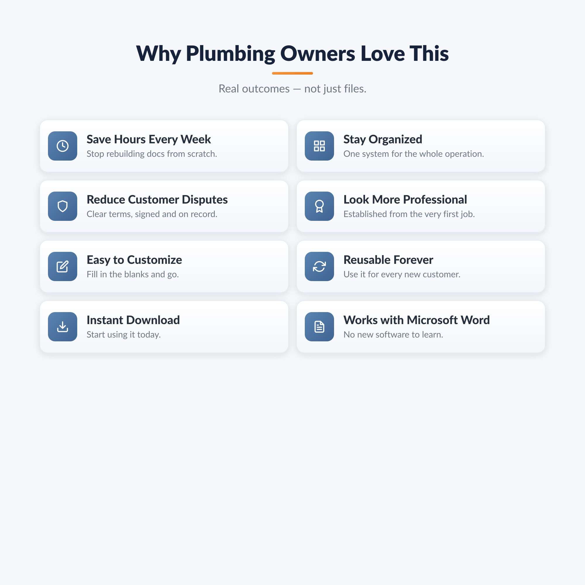 Plumbing Professional Agreement Kit