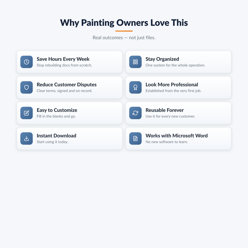 Painting Professional Agreement Kit