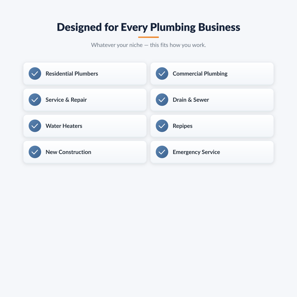Plumbing Ultimate Business System