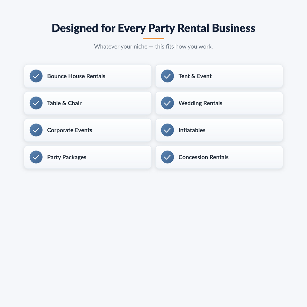 Party Rentals Ultimate Business System