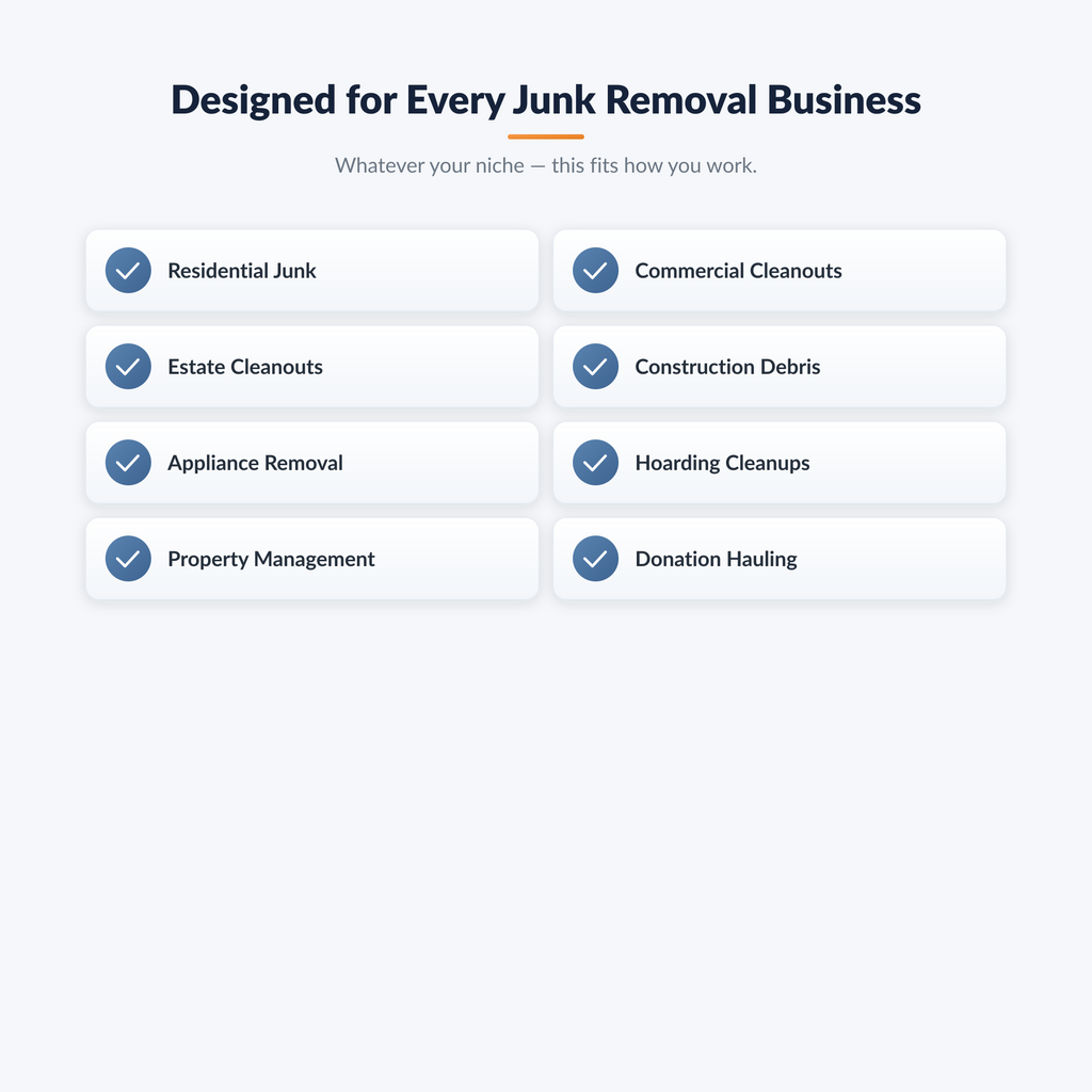 Junk Removal Professional Agreement Kit
