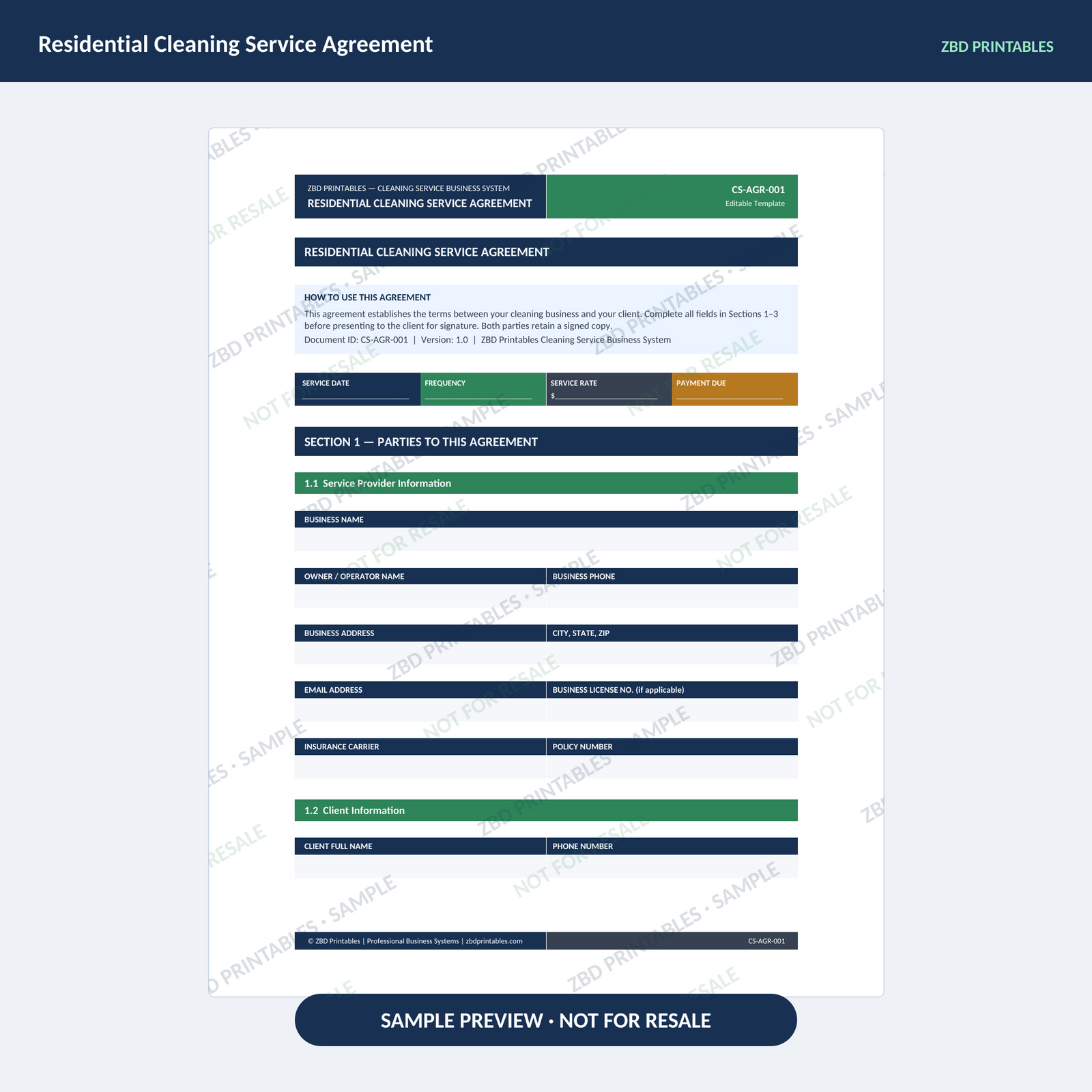 Cleaning Professional Agreement Kit — image 4