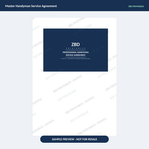 Sample page from Handyman Ultimate Business System