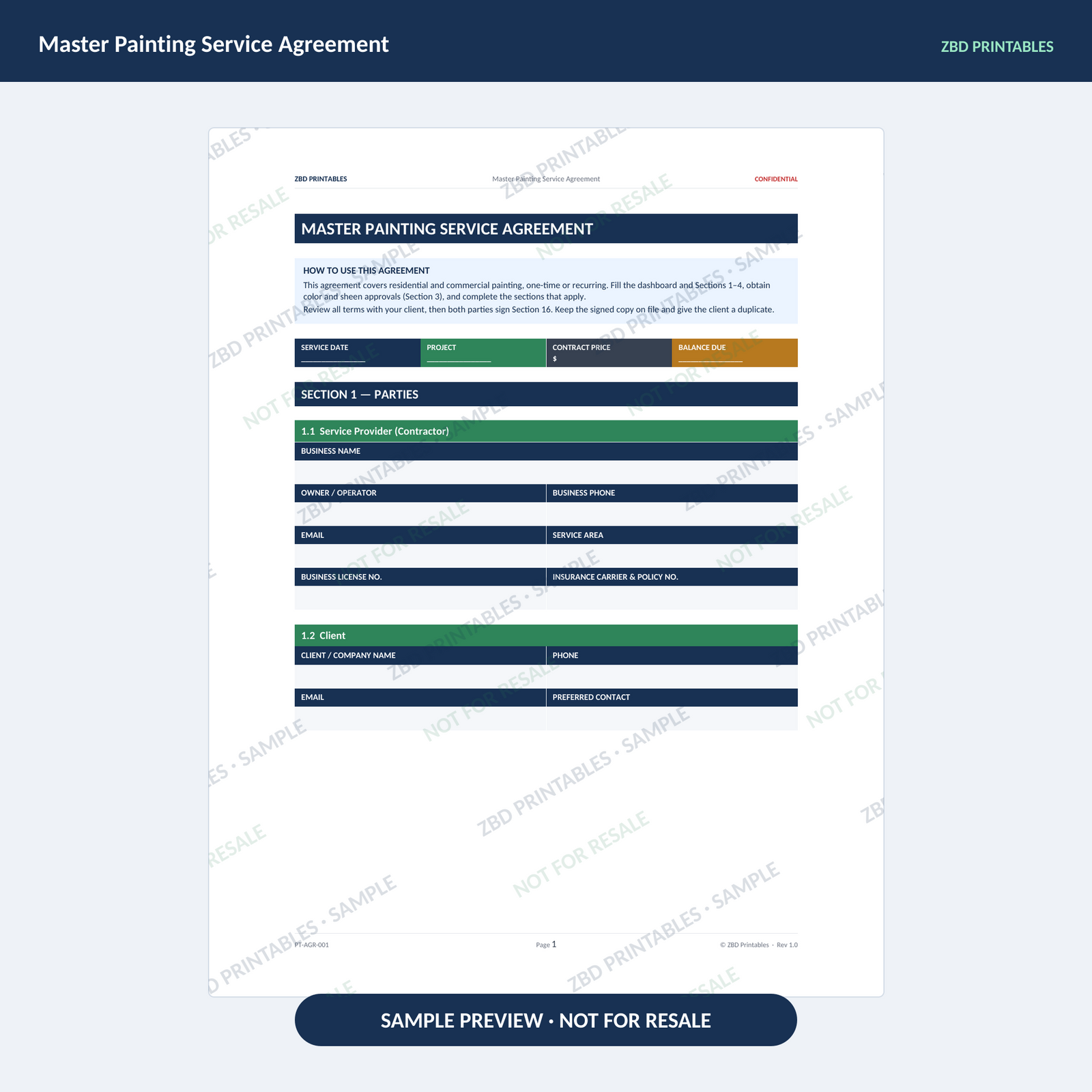 Painting Professional Agreement Kit — image 4
