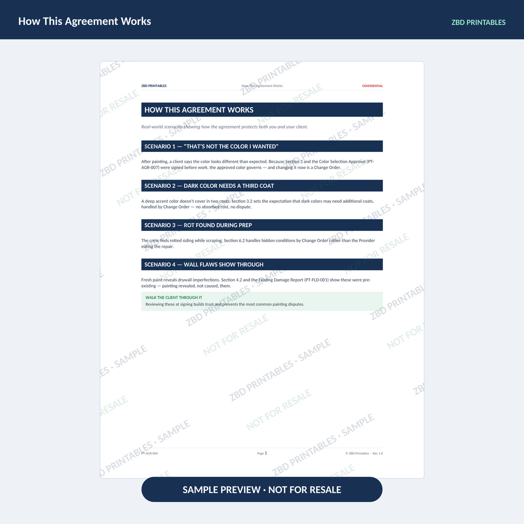 Painting Professional Agreement Kit