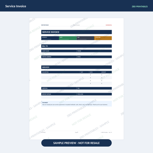 Sample page from Landscaping Business Starter Kit