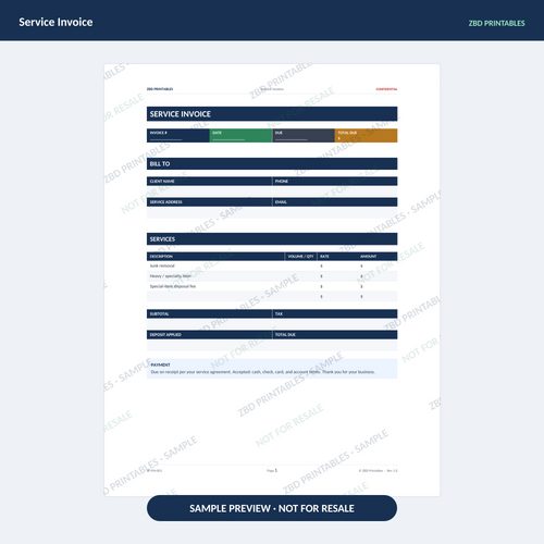 Sample page from Junk Removal Business Starter Kit