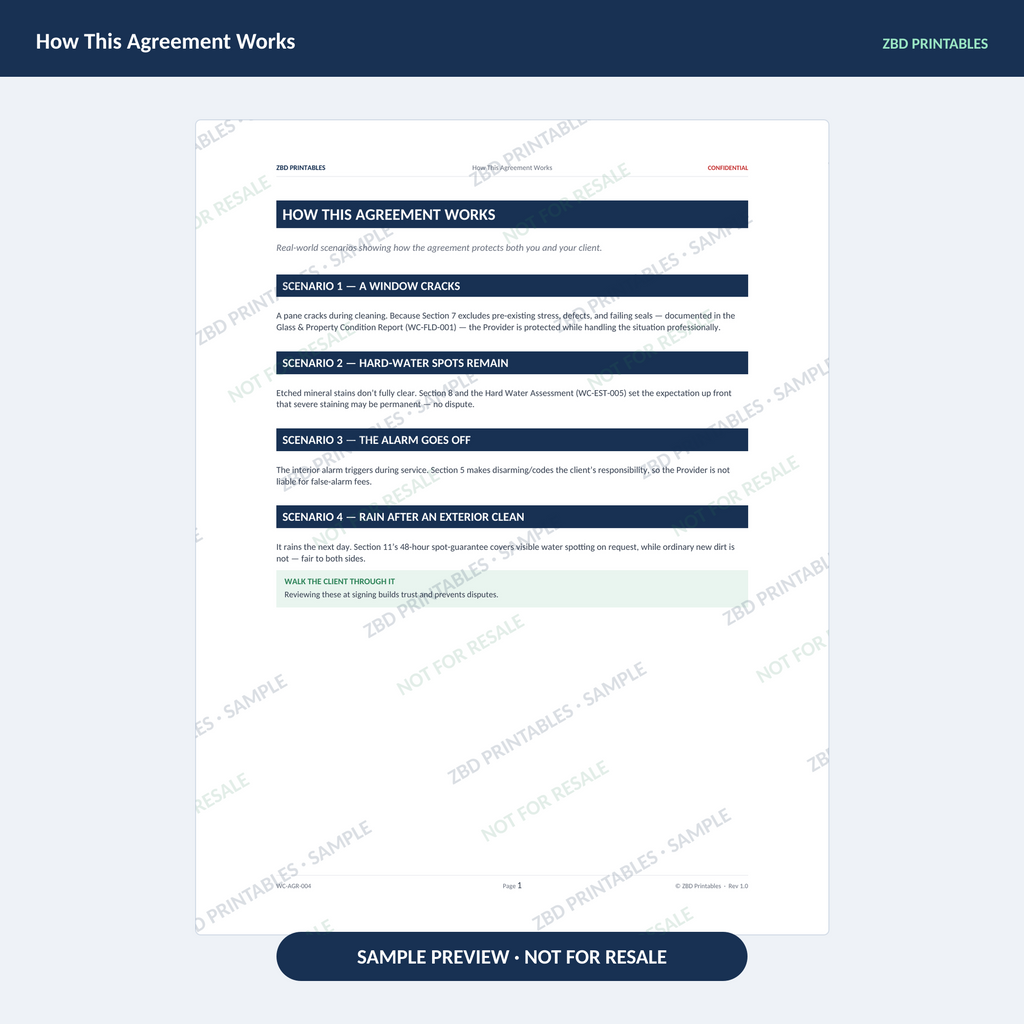 Window Cleaning Professional Agreement Kit
