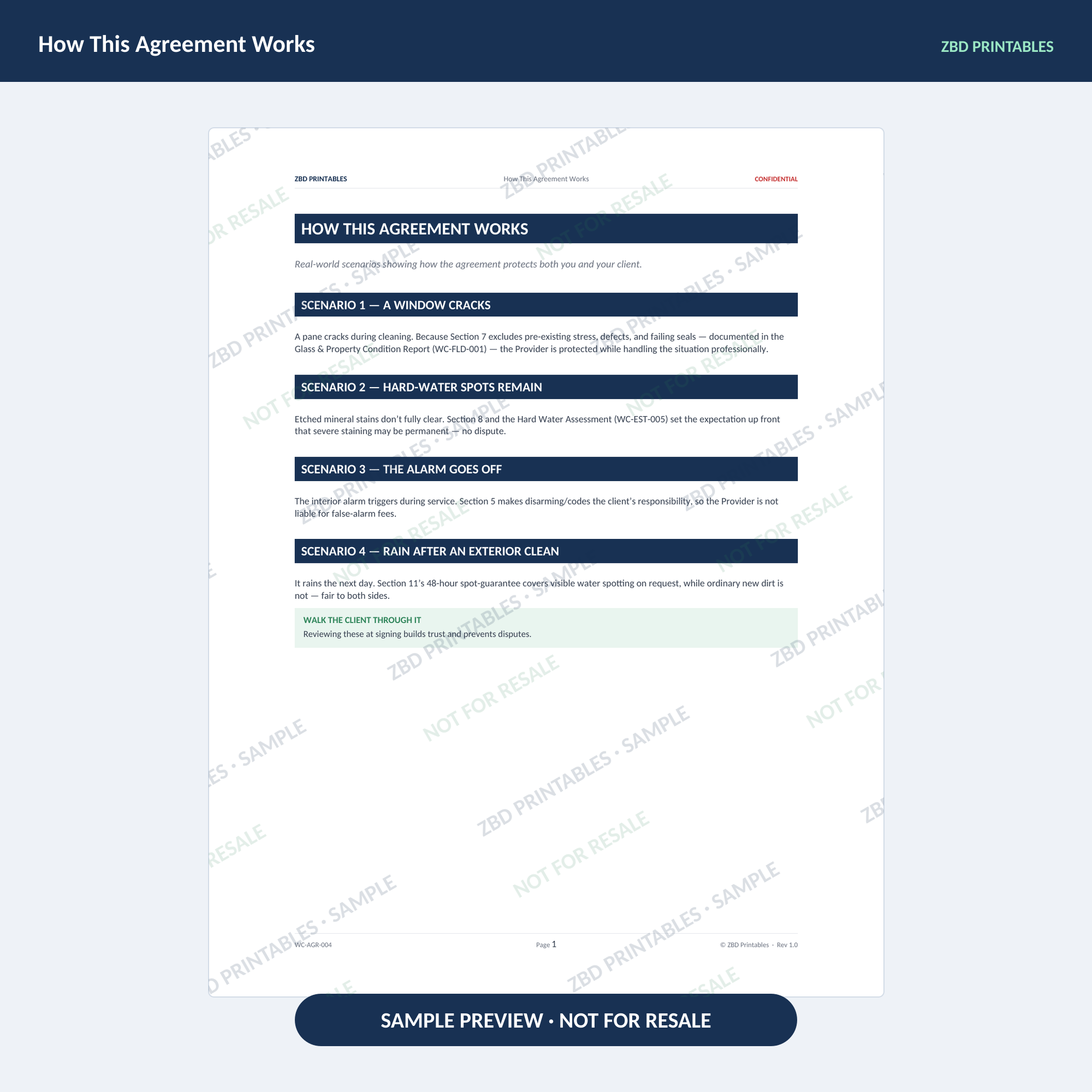 Window Cleaning Professional Agreement Kit