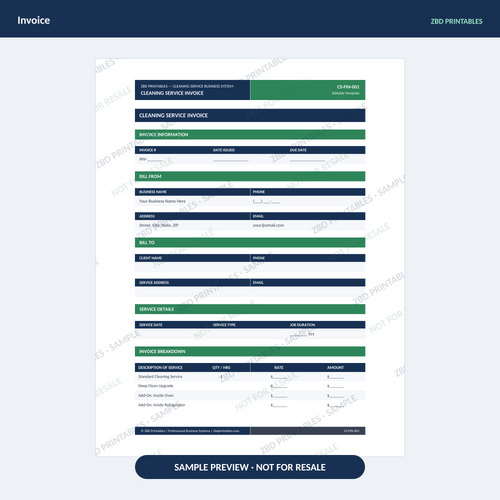 Sample page from Cleaning Ultimate Business System