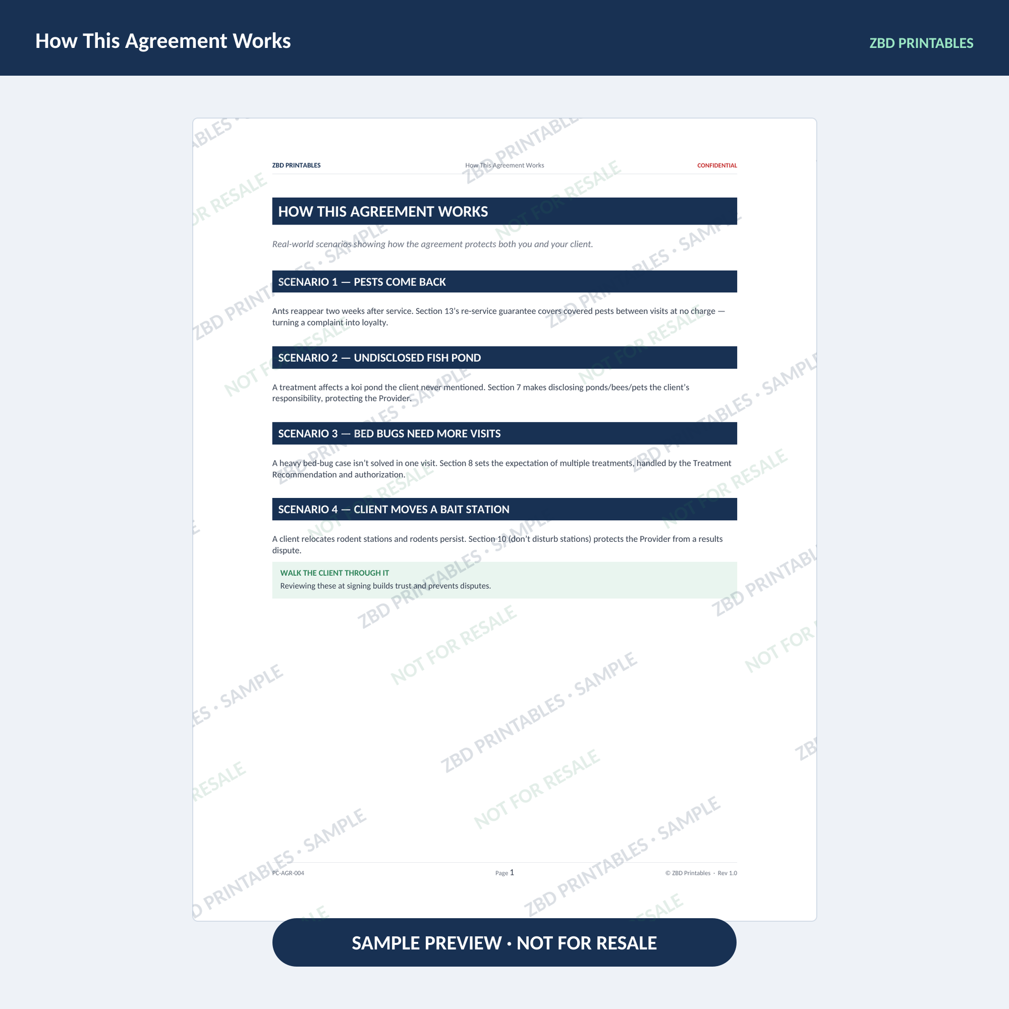 Pest Control Professional Agreement Kit