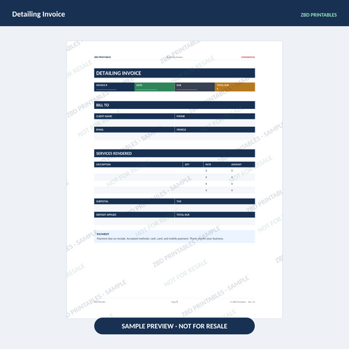 Sample page from Mobile Detailing Ultimate Business System