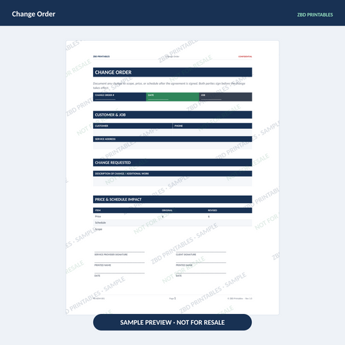Sample page from Plumbing Professional Agreement Kit