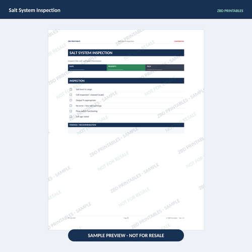 Sample page from Pool Service Business Starter Kit