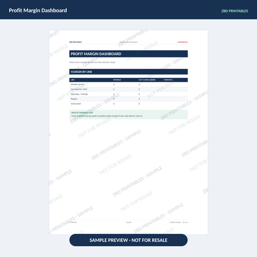 Sample page from Pool Service Ultimate Business System