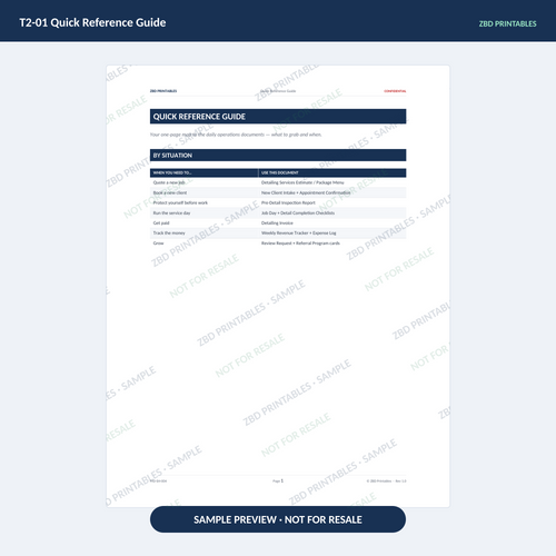Sample page from Mobile Detailing Professional Agreement Kit