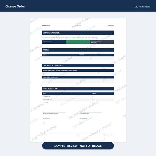 Sample page from Pool Service Professional Agreement Kit