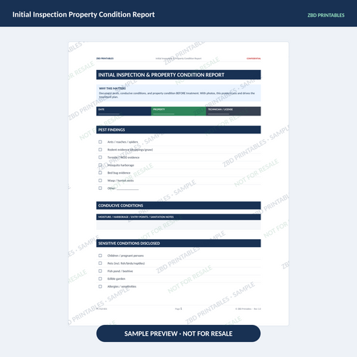 Sample page from Pest Control Business Starter Kit