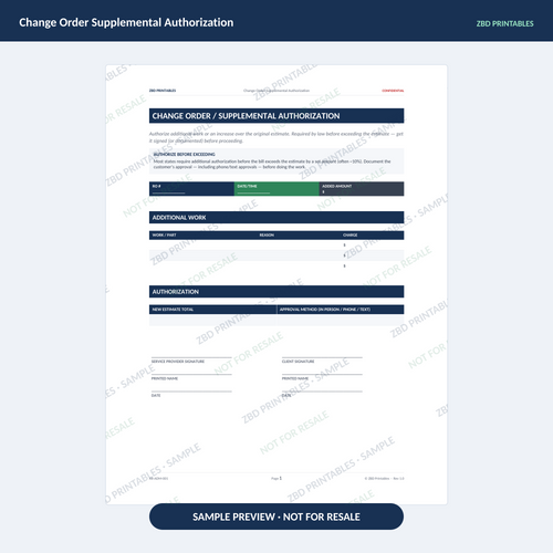Sample page from Auto Repair Professional Agreement Kit