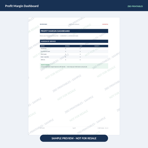 Sample page from Window Cleaning Ultimate Business System