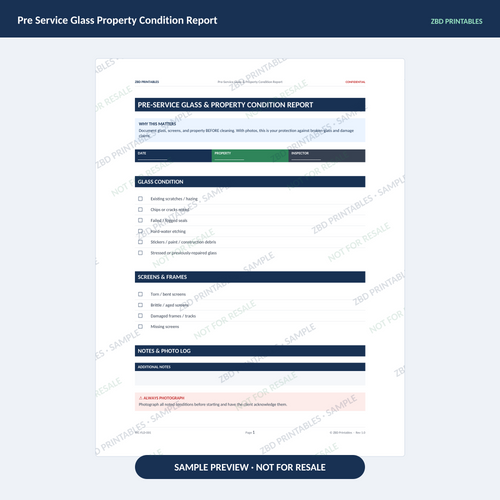 Sample page from Window Cleaning Professional Agreement Kit