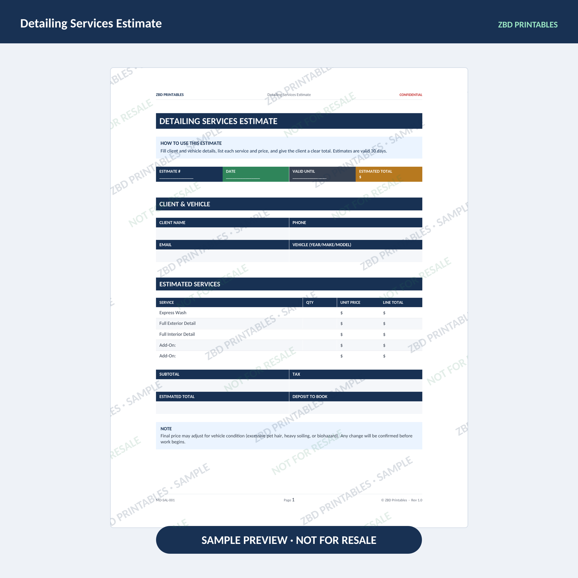 Mobile Detailing Business Starter Kit