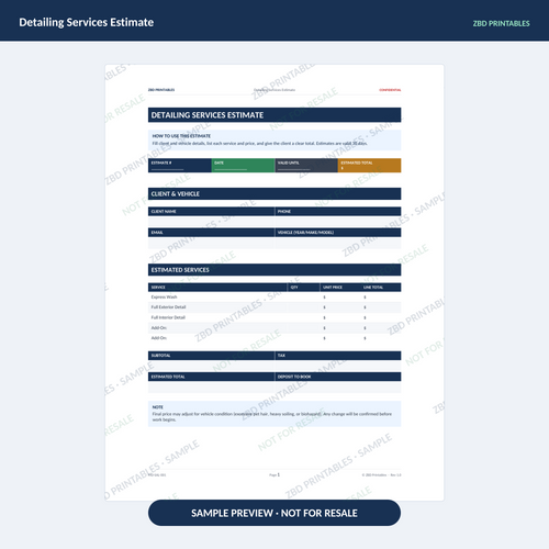 Sample page from Mobile Detailing Ultimate Business System