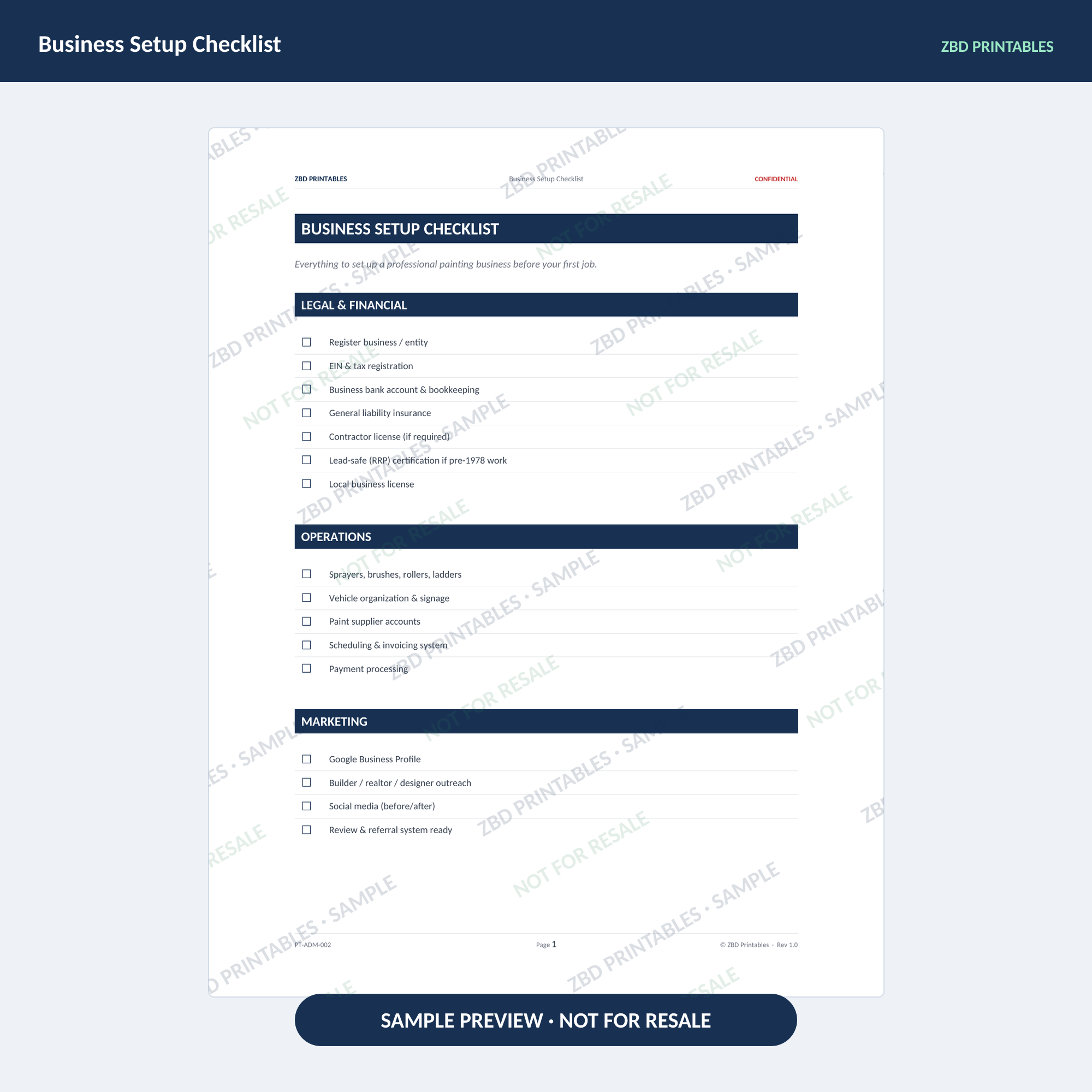 Painting Business Starter Kit