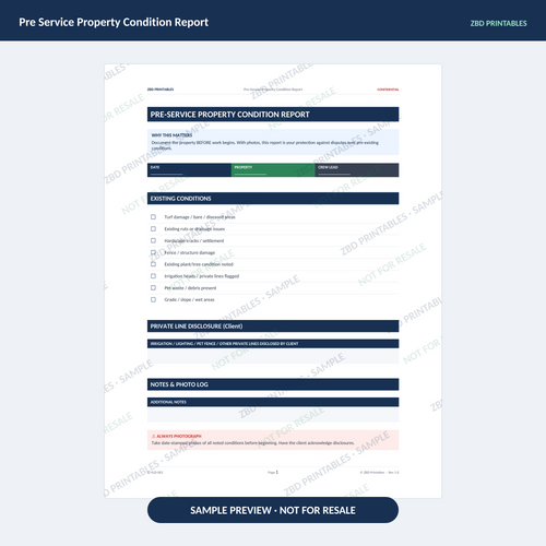 Sample page from Landscaping Professional Agreement Kit