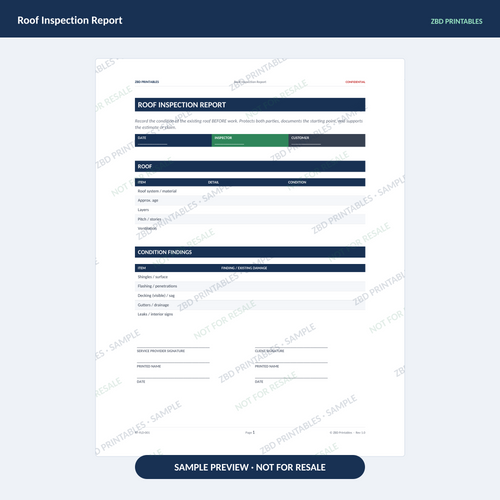 Sample page from Roofing Professional Agreement Kit