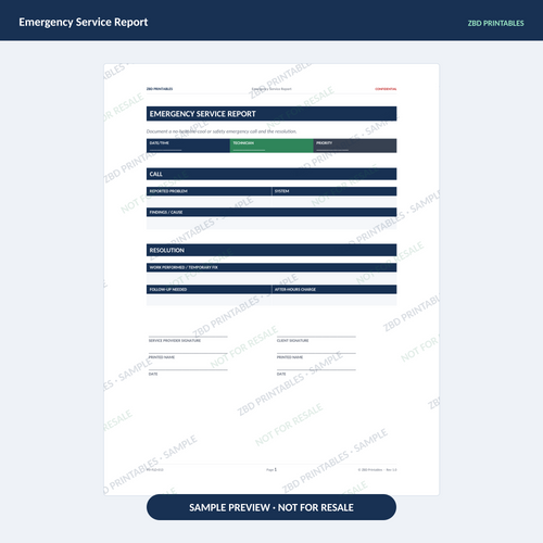 Sample page from HVAC Business Starter Kit