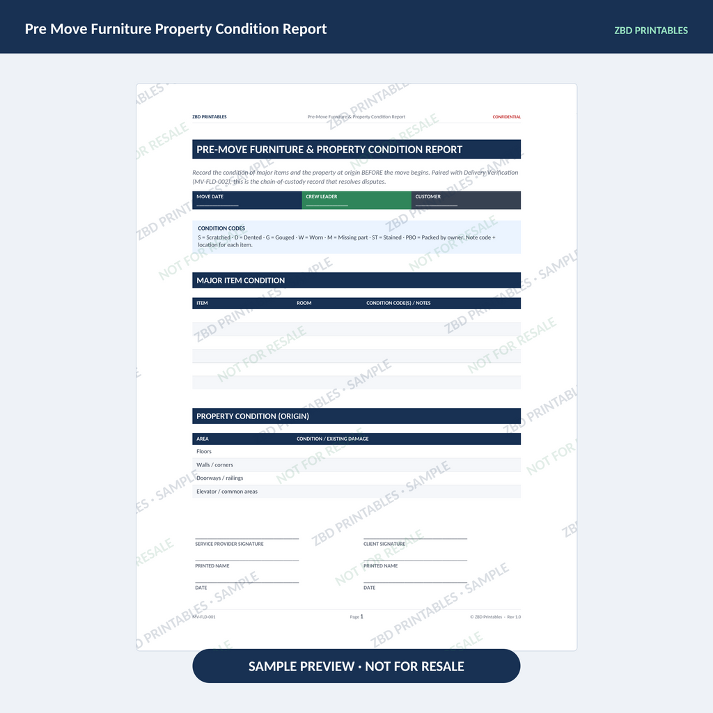Moving Professional Agreement Kit