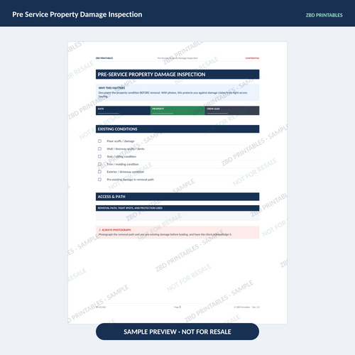 Sample page from Junk Removal Professional Agreement Kit