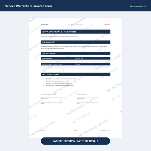 Sample page from Mobile Detailing Business Starter Kit