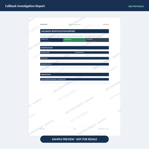 Sample page from Plumbing Business Starter Kit