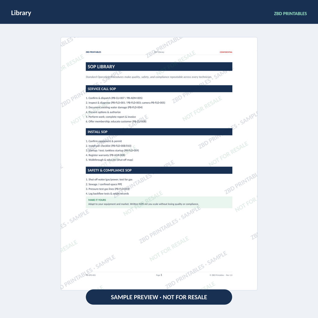 Plumbing Ultimate Business System