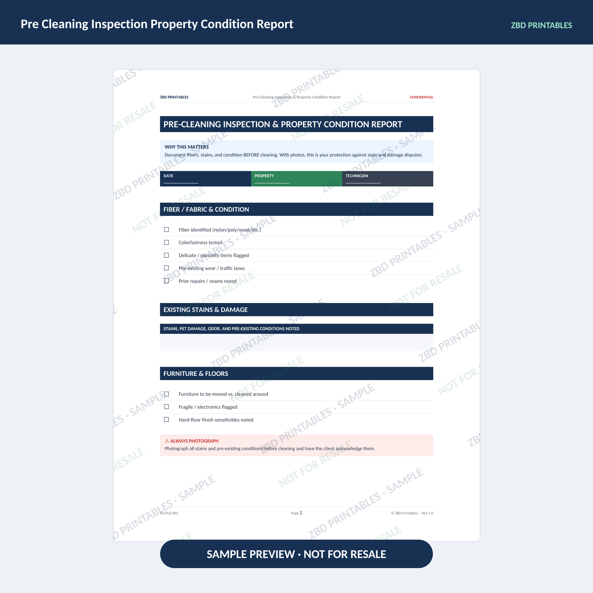 Carpet Cleaning Professional Agreement Kit