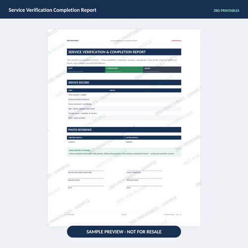 Sample page from Snow Removal Professional Agreement Kit