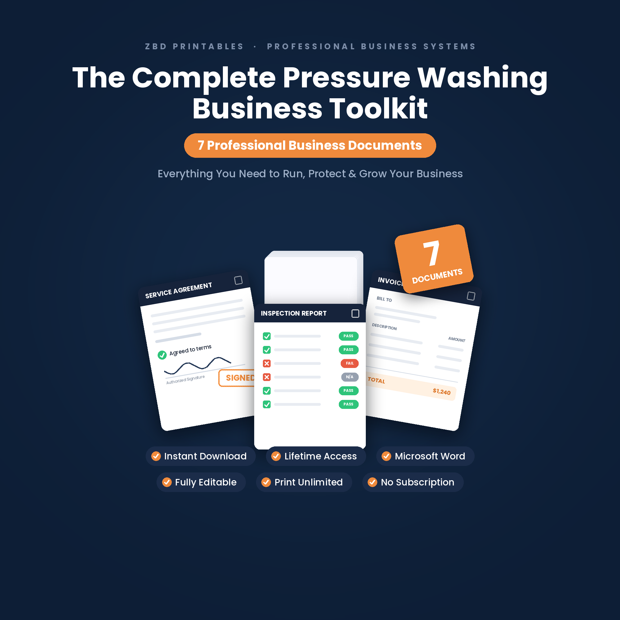 Pressure Washing Professional Agreement Kit