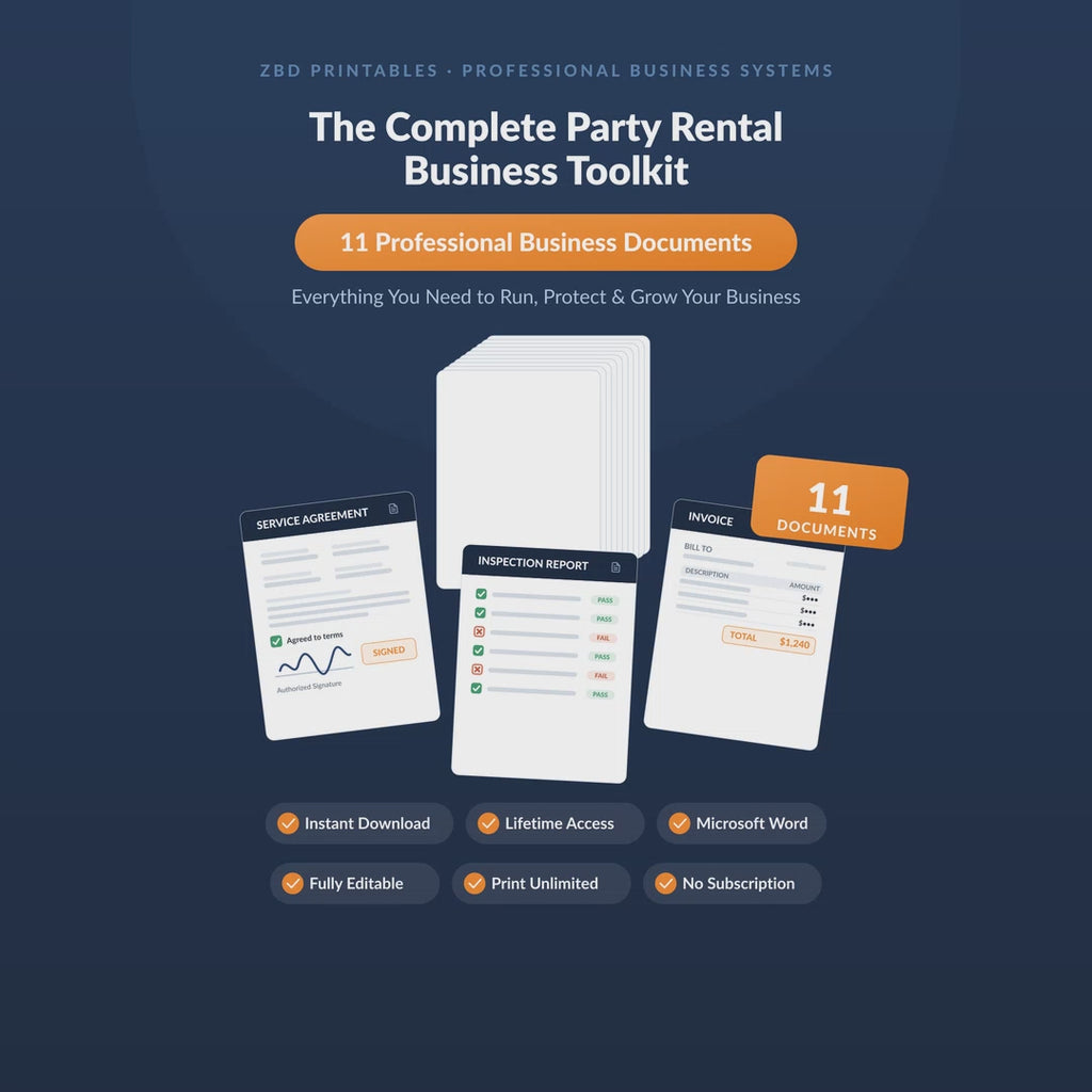 Party Rentals Business Starter Kit